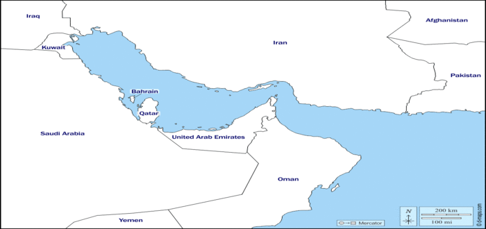 اهم المدن التي تقع على الخليج العربي